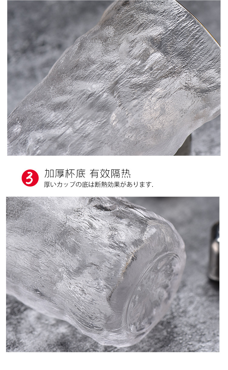 Nordic Instagram Style Simple Glacier Pattern Glass Cup Restaurant Juice Bubble Water Cup Beer Whiskey Glass Generation