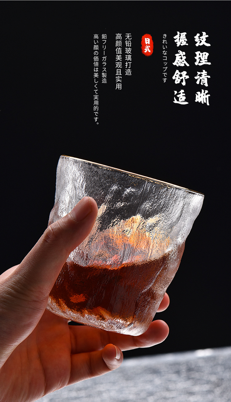 Nordic Instagram Style Simple Glacier Pattern Glass Cup Restaurant Juice Bubble Water Cup Beer Whiskey Glass Generation