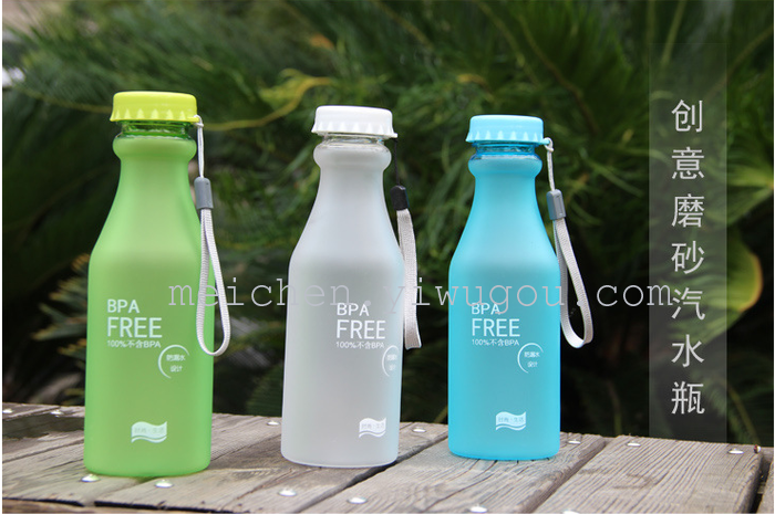 Creative student unbreakable frosted glass bottle soda glass cup with water s 350 Creative student unbreakable frosted glass bottle soda glass cup with water s 350