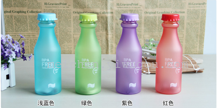Creative student unbreakable frosted glass bottle soda glass cup with water s 350 Creative student unbreakable frosted glass bottle soda glass cup with water s 350
