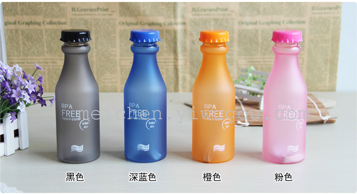 Creative student unbreakable frosted glass bottle soda glass cup with water s 350 Creative student unbreakable frosted glass bottle soda glass cup with water s 350