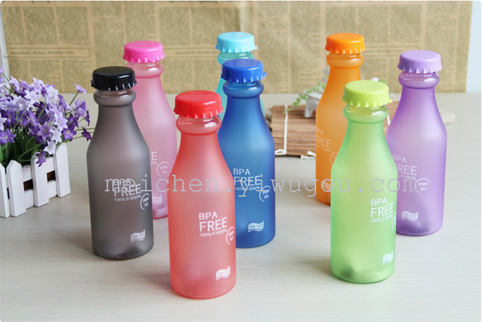 Creative student unbreakable frosted glass bottle soda glass cup with water s 350 Creative student unbreakable frosted glass bottle soda glass cup with water s 350