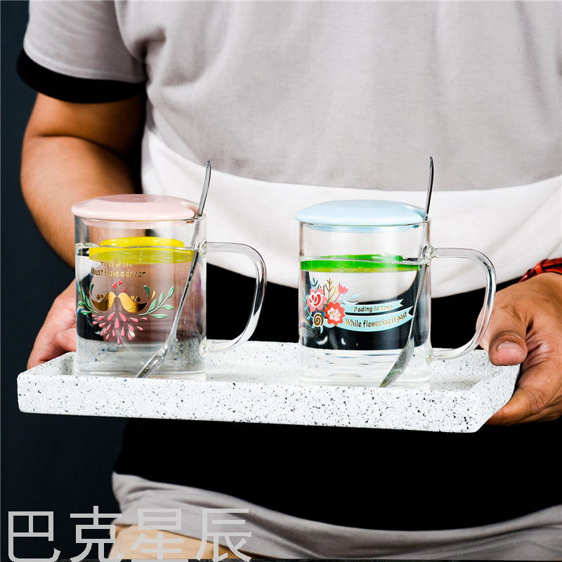 Glass Cup Water Cup Teacup Cup Borosilicate Coffee Cup Square Cup Cross-Border Fashion Mug Glass Cup Water Cup Teacup Cup Borosilicate Coffee Cup Square Cup Cross-Border Fashion Mug