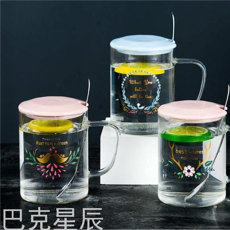 Glass Cup Water Cup Teacup Cup Borosilicate Coffee Cup Square Cup Cross-Border Fashion Mug Glass Cup Water Cup Teacup Cup Borosilicate Coffee Cup Square Cup Cross-Border Fashion Mug