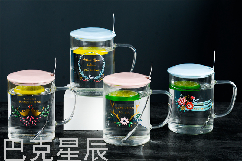 Glass Cup Water Cup Teacup Cup Borosilicate Coffee Cup Square Cup Cross-Border Fashion Mug Glass Cup Water Cup Teacup Cup Borosilicate Coffee Cup Square Cup Cross-Border Fashion Mug