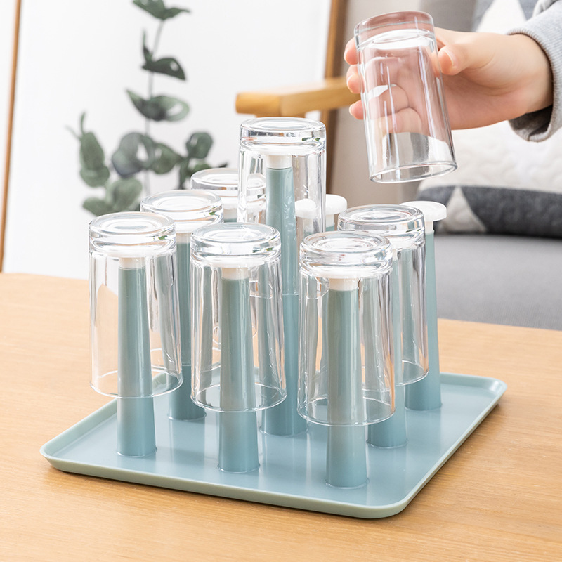 Kitchen Storage Rack Glass Cup Draining Rack Plastic Rack Creative Household Supplies Cup Holder Household Cup Storage