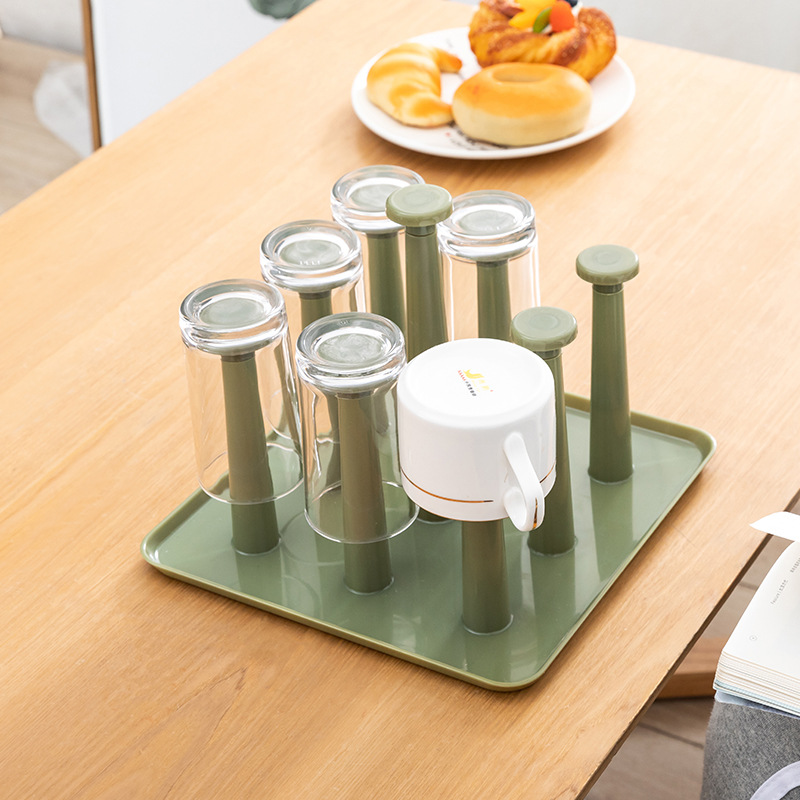 Kitchen Storage Rack Glass Cup Draining Rack Plastic Rack Creative Household Supplies Cup Holder Household Cup Storage