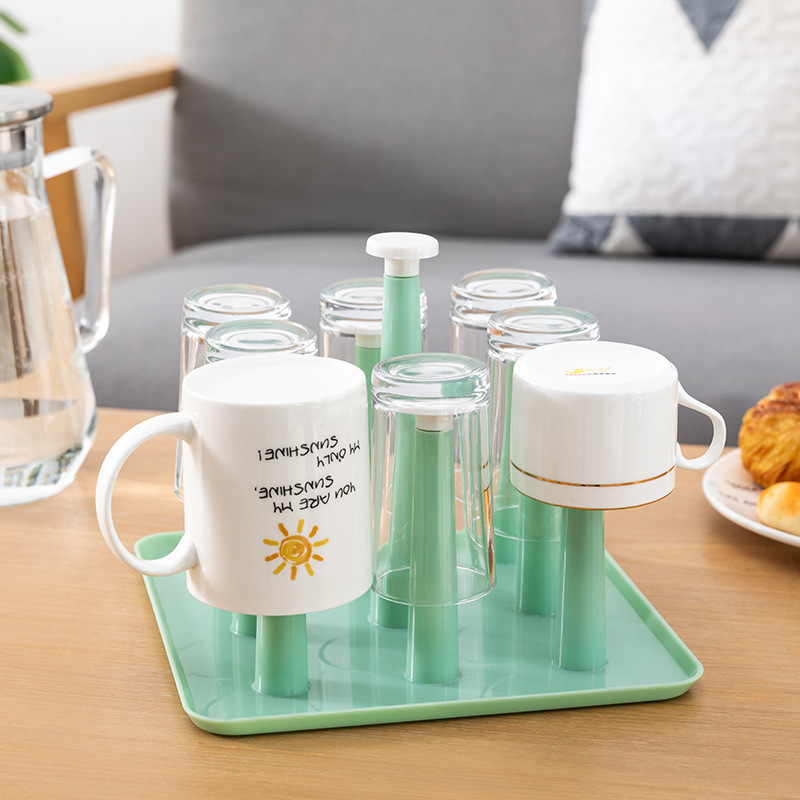 Kitchen Storage Rack Glass Cup Draining Rack Plastic Rack Creative Household Supplies Cup Holder Household Cup Storage