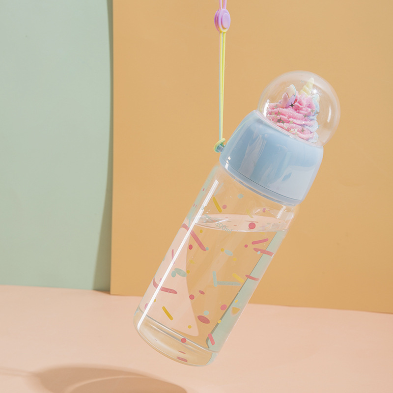 A View bright color unique glass cup lid exquisite cup body with sequins unicorn thermos cup water cup direct sale