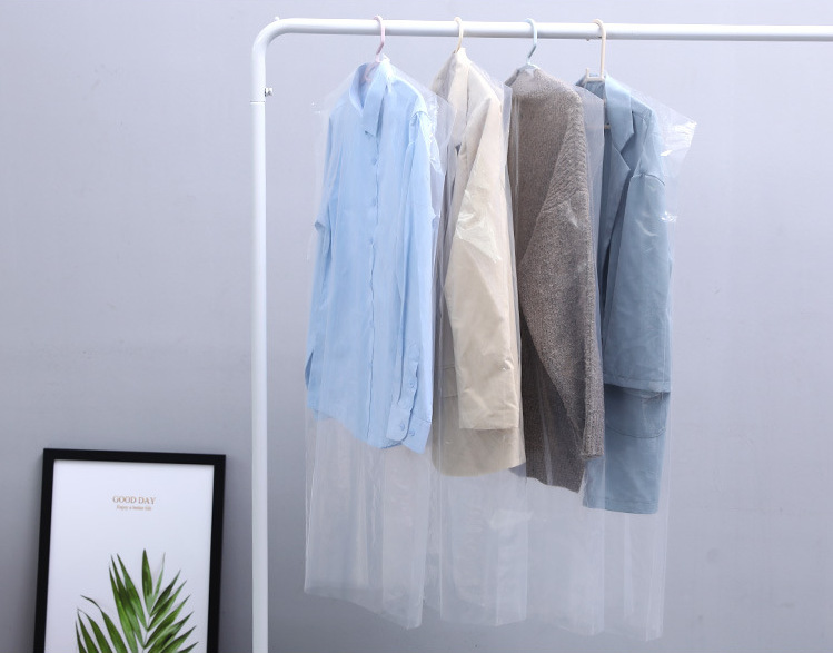 Transparent Dustproof Bag Dry Cleaning Shop Disposable Clothes Dust Cover Suit Garment Suit Bag Clothing Plastic Bag