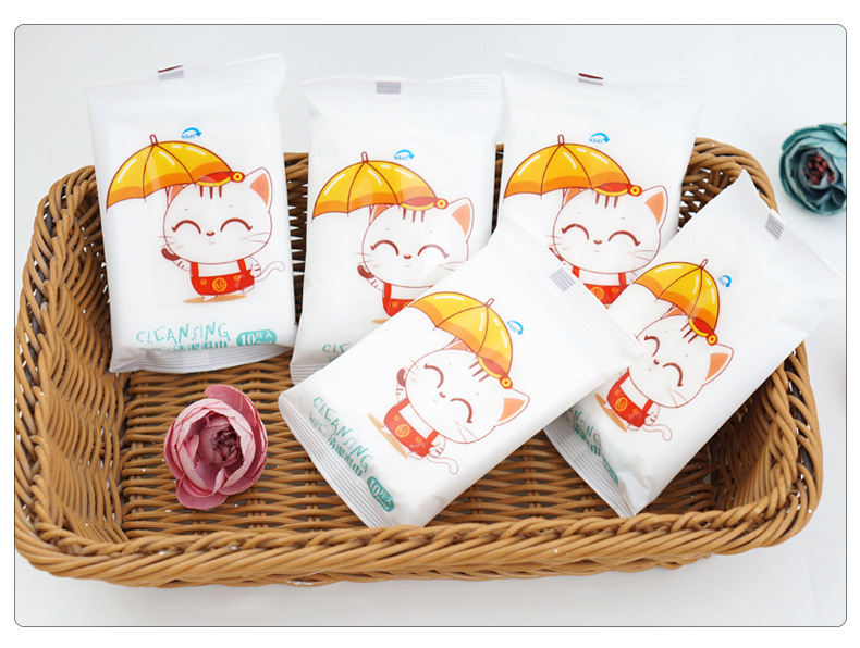 Wet Wipes Baby Removable Portable Small Bag Wet Wipes 10 Pieces Disposable Cleaning Wet Wipes Mother and Baby Gifts Wet Wipes Baby Removable Portable Small Bag Wet Wipes 10 Pieces Disposable Cleaning Wet Wipes Mother and Baby Gifts