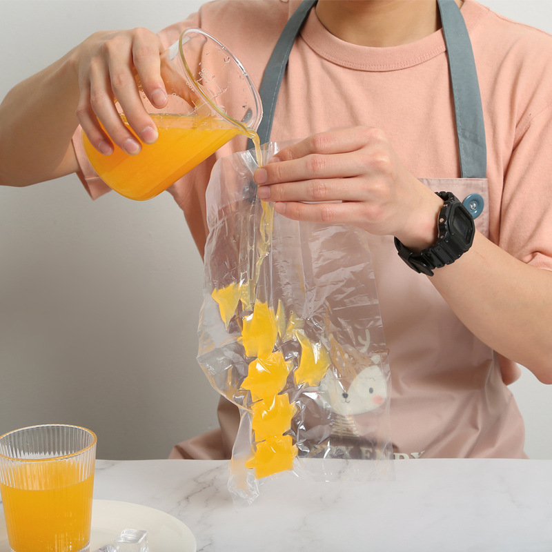 Manufacturer Disposable Ice Pack Self-Sealing Ice Cube Ice Bag Mold Network Red Passion Fruit Frozen Block Mold