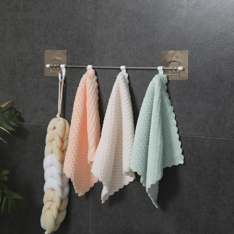 Double-Sided Coral Fleece Pp Silk Dishcloth Oil-Free Scouring Pad Cleaning Cloth Cleaning products