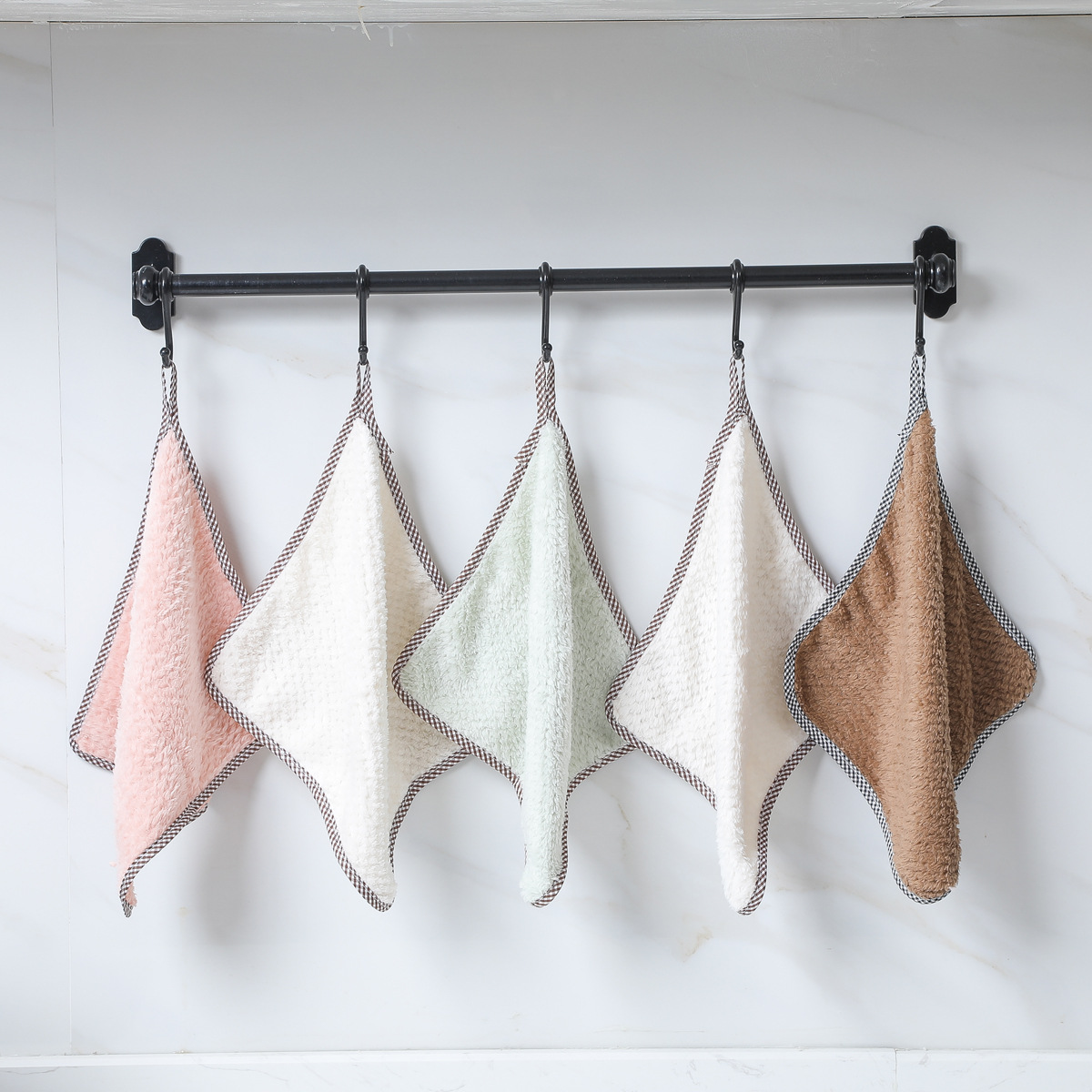 Double-Sided Coral Fleece Pp Silk Dishcloth Oil-Free Scouring Pad Cleaning Cloth Cleaning products