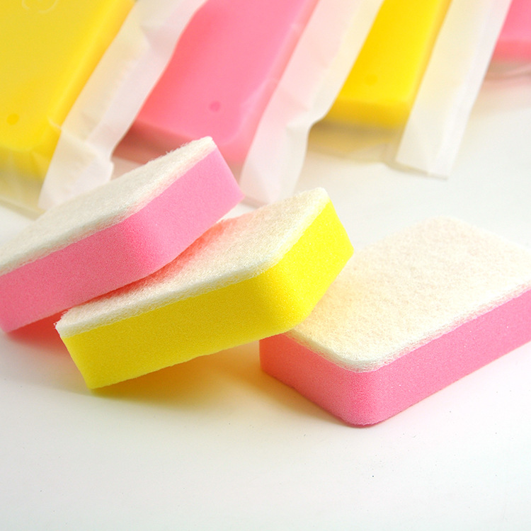 Sunday high temperature resistant sponge 3PCS white yellow white washing dishes in the kitchen cleaning products