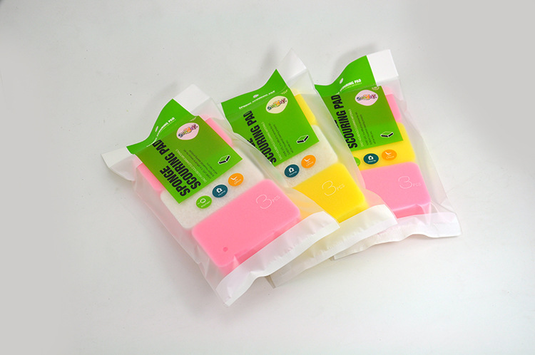 Sunday high temperature resistant sponge 3PCS white yellow white washing dishes in the kitchen cleaning products