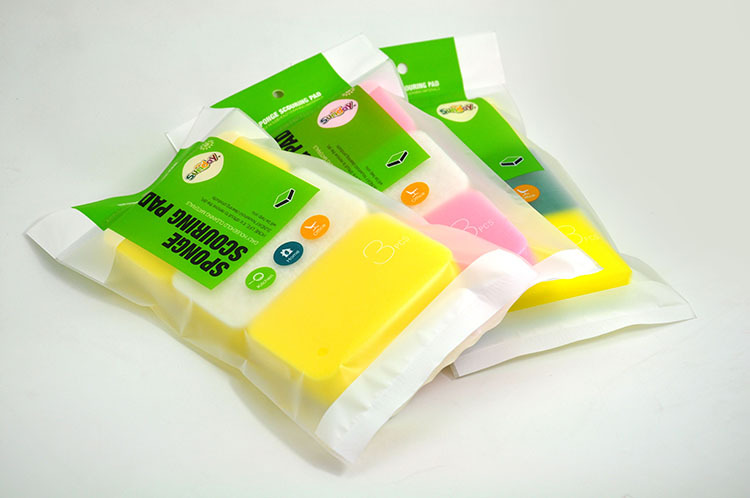 Sunday high temperature resistant sponge 3PCS white yellow white washing dishes in the kitchen cleaning products