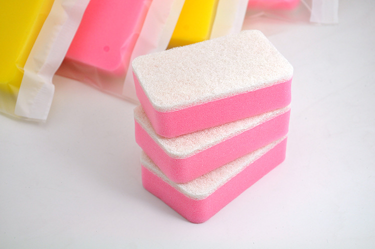 Sunday high temperature resistant sponge 3PCS white yellow white washing dishes in the kitchen cleaning products