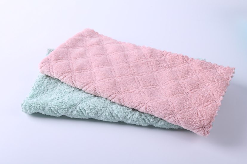 Fashion Embossed Absorbent Cloth Rag Oil-Free Lint-Free Domestic Cleaning Products