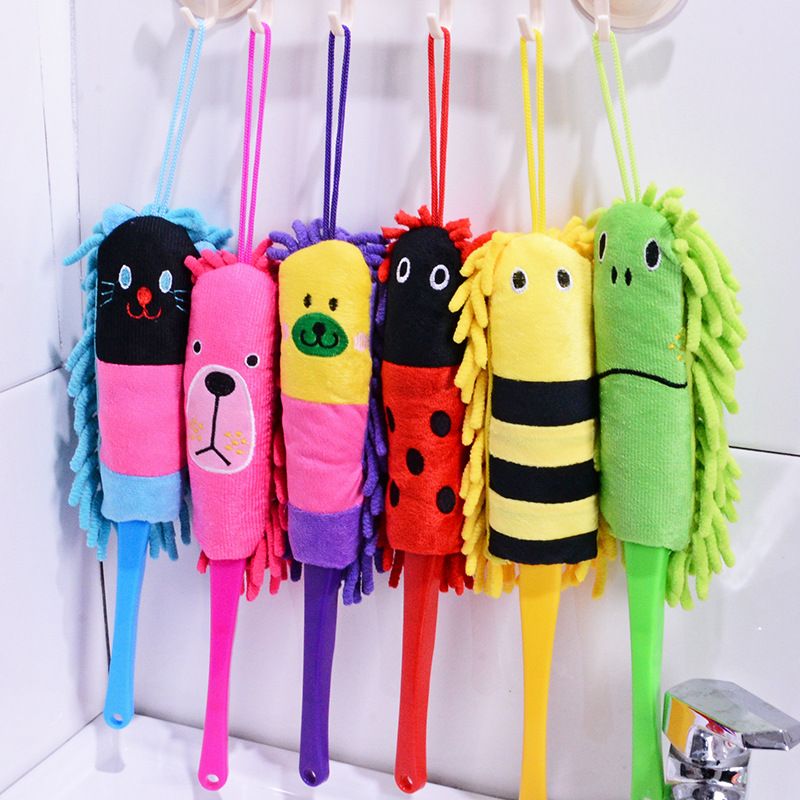 New Cartoon Animal Chenille Cleaning Brush Dust Remove Brush Candy Color Desktop Duster Dusting Brush Gift Wholesale