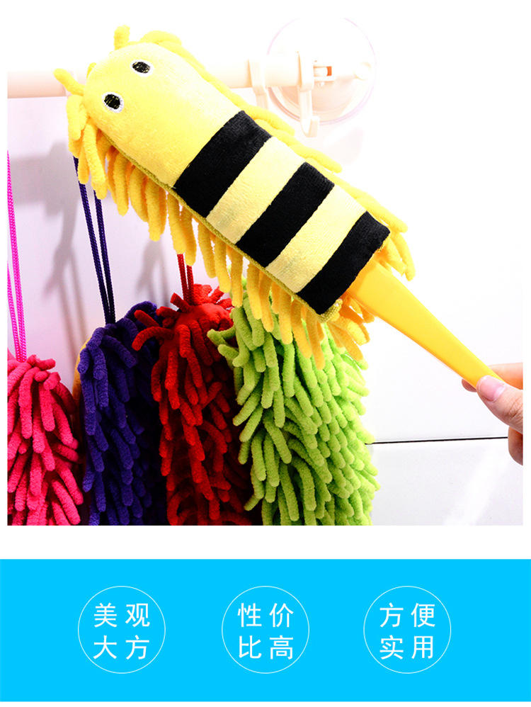 New Cartoon Animal Chenille Cleaning Brush Dust Remove Brush Candy Color Desktop Duster Dusting Brush Gift Wholesale