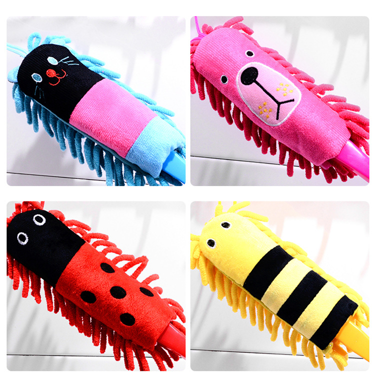 New Cartoon Animal Chenille Cleaning Brush Dust Remove Brush Candy Color Desktop Duster Dusting Brush Gift Wholesale