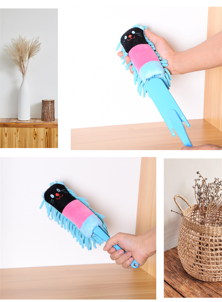 New Cartoon Animal Chenille Cleaning Brush Dust Remove Brush Candy Color Desktop Duster Dusting Brush Gift Wholesale