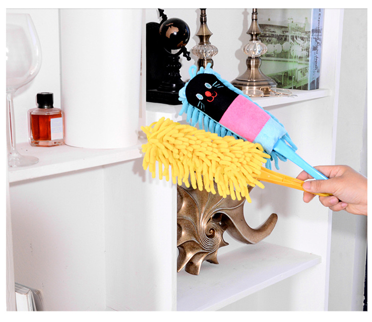 New Cartoon Animal Chenille Cleaning Brush Dust Remove Brush Candy Color Desktop Duster Dusting Brush Gift Wholesale