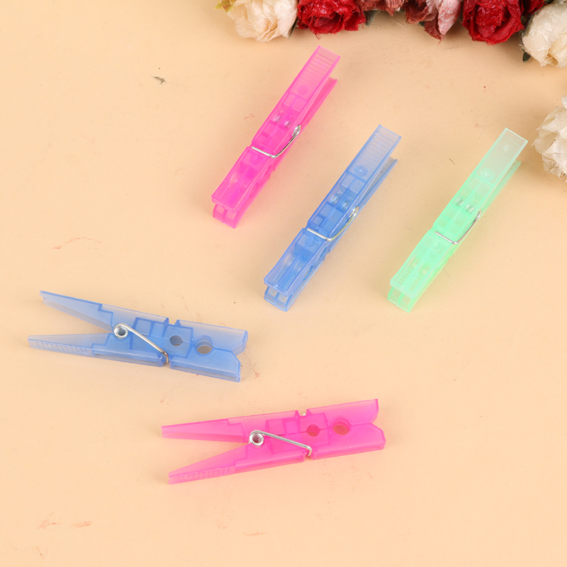 The early natural commodities fashion household Transparent plastic clip Spring clamp washing clamp