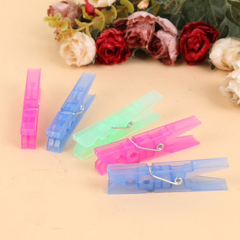 The early natural commodities fashion household Transparent plastic clip Spring clamp washing clamp