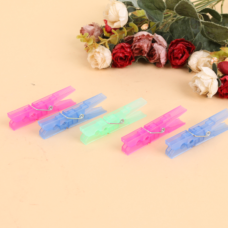 The early natural commodities fashion household Transparent plastic clip Spring clamp washing clamp