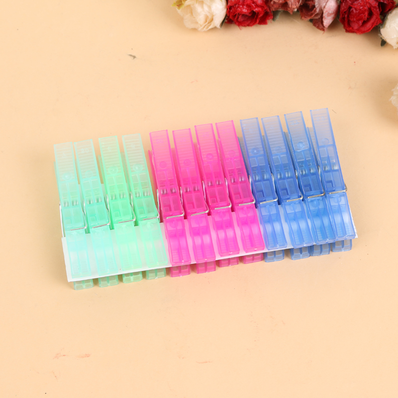 The early natural commodities fashion household Transparent plastic clip Spring clamp washing clamp