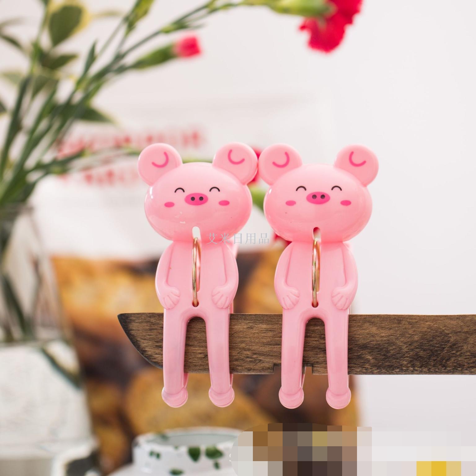 XX- pink pig plastic clip cartoon clip large curtains mosquito net clip