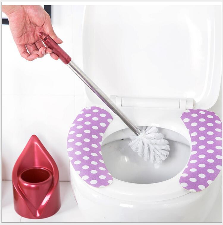 Creative Toilet Stainless Steel Toilet Brush Toilet Cleaning Brush Long Handle Toilet Brush Cleaning Brush Set