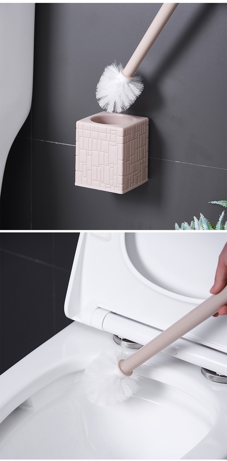 New Creative Toilet round Handle with Base Toilet Brush Set Plastic Toilet Brush Set Toilet Cleaning Brush New Creative Toilet round Handle with Base Toilet Brush Set Plastic Toilet Brush Set Toilet Cleaning Brush