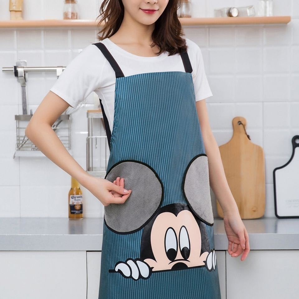 New Mickey Cute Fashion Waterproof Hand Cleaning Apron Fashion Kitchen Overalls
