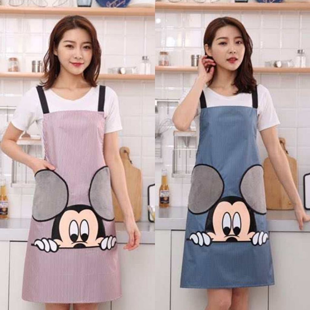 New Mickey Cute Fashion Waterproof Hand Cleaning Apron Fashion Kitchen Overalls