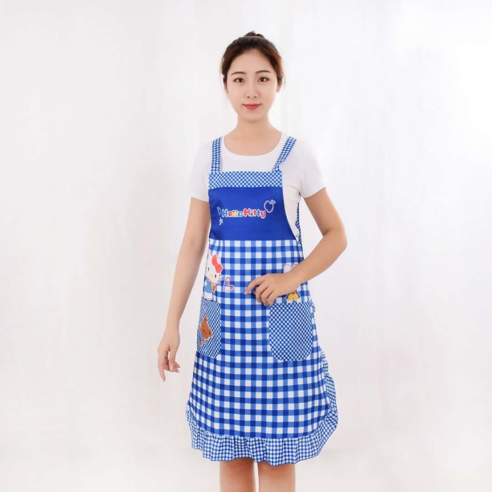 Korean-Style Puppy Padded Apron. Kitchen Dustproof Waterproof Apron