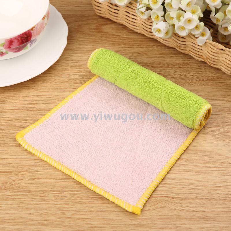 Fiberglass double - sided absorbent wipes thickened wash towel kitchen scouring pad washing cloth factory wholesale Fiberglass double - sided absorbent wipes thickened wash towel kitchen scouring pad washing cloth factory wholesale