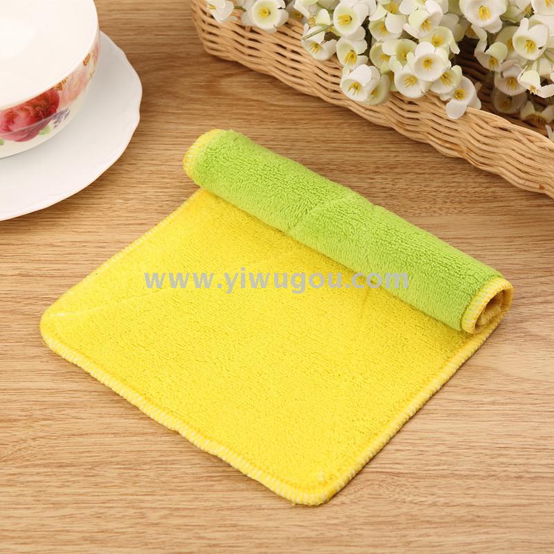 Fiberglass double - sided absorbent wipes thickened wash towel kitchen scouring pad washing cloth factory wholesale Fiberglass double - sided absorbent wipes thickened wash towel kitchen scouring pad washing cloth factory wholesale