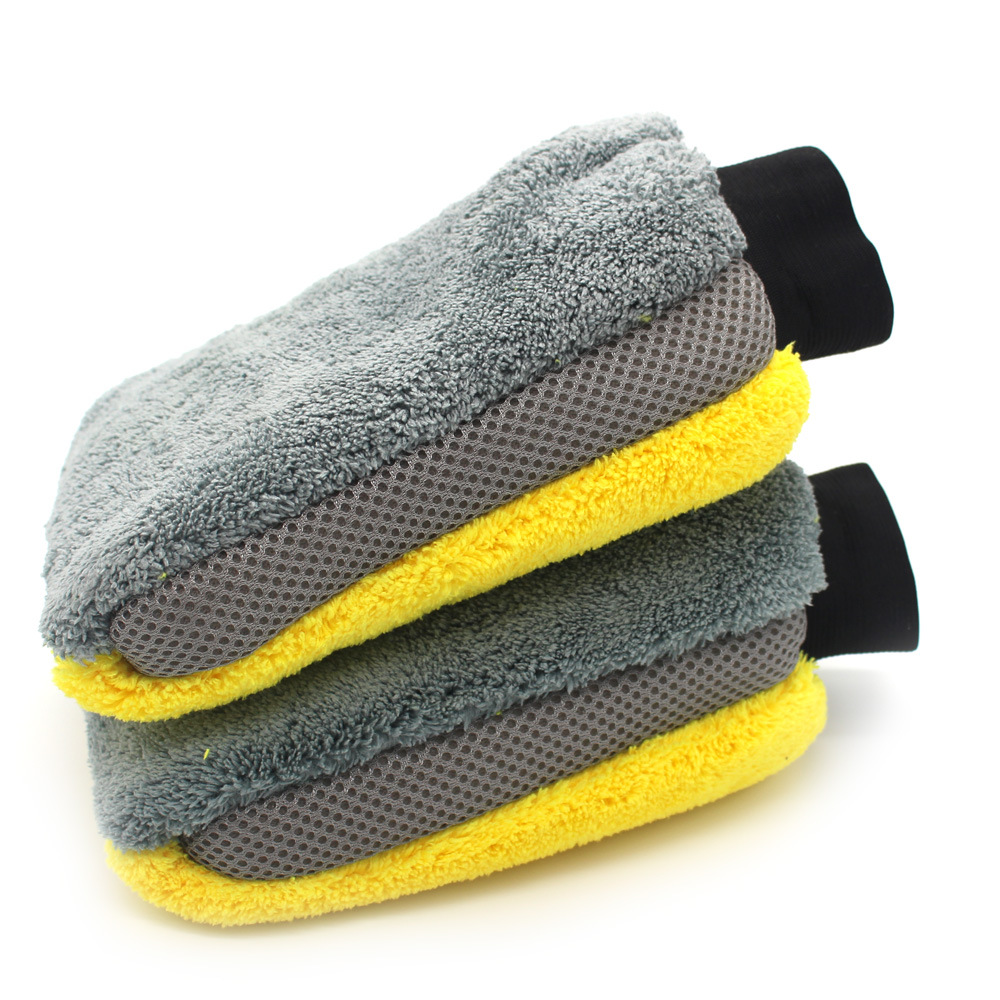 Gloves Fine Plush Waterproof Coral Velvet Gloves Car Wash Thickness Car Washing Cloth Multifunctional Car Wash Tools