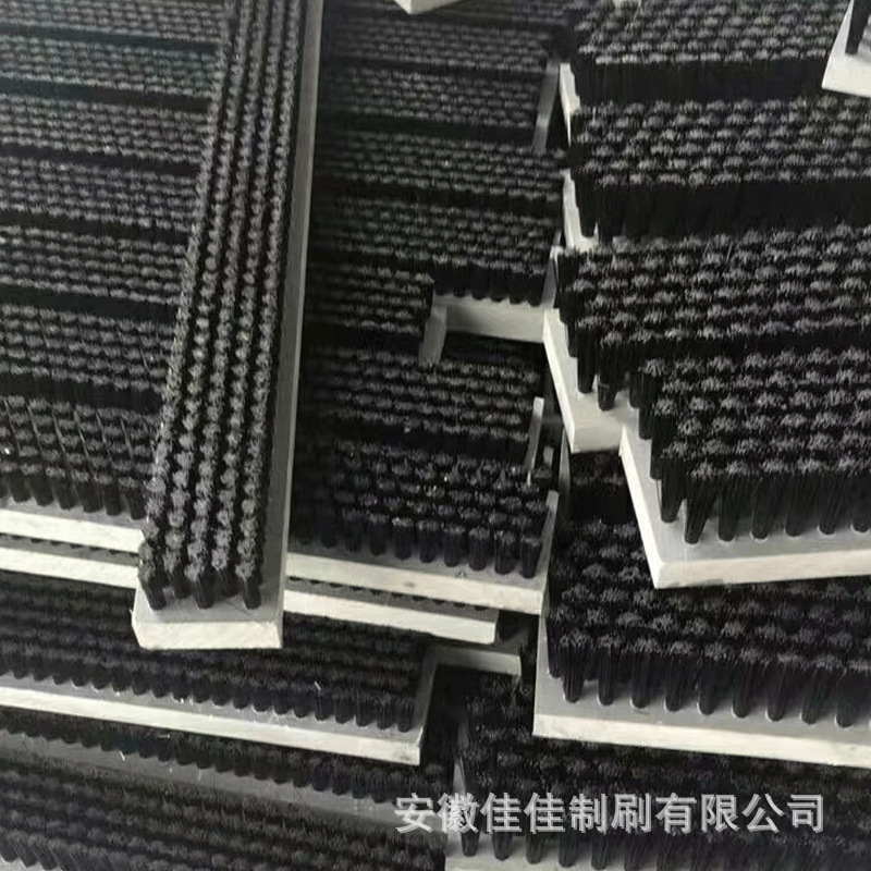Customized Industrial Pp-PVC Board Strip Brush Mechanical Nylon Wire Ash Blocking Scrubbing clean brush