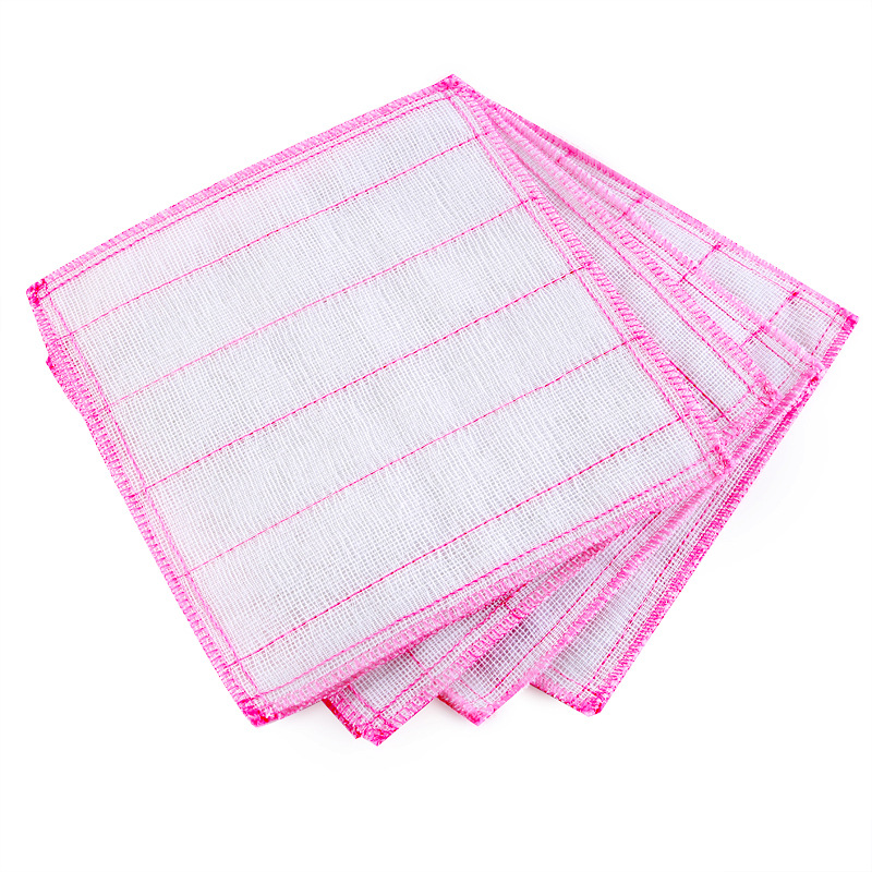 Yarn Dishcloth 8Layer Full Yarn Dish Towel Rag Scouring Pad OilFree Absorbent Cleaning Cloths Kitchen Daily Necessities