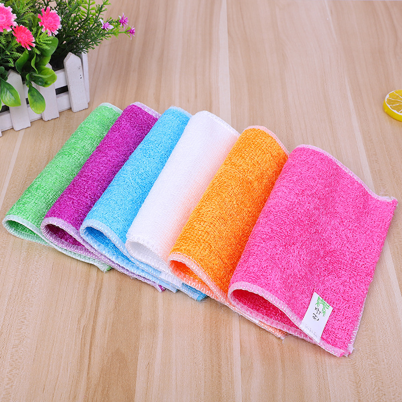Yarn Dishcloth 8Layer Full Yarn Dish Towel Rag Scouring Pad OilFree Absorbent Cleaning Cloths Kitchen Daily Necessities