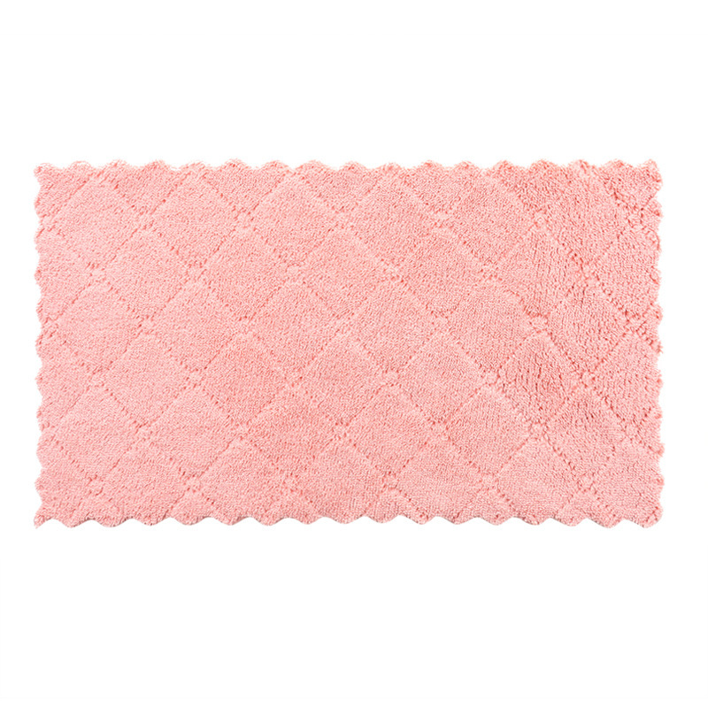 Household Lazy Rag Kitchen Cleaning OilFree DoubleSided Scouring Pad Composite Absorbent Cleaning Towel Coral Velvet Rag