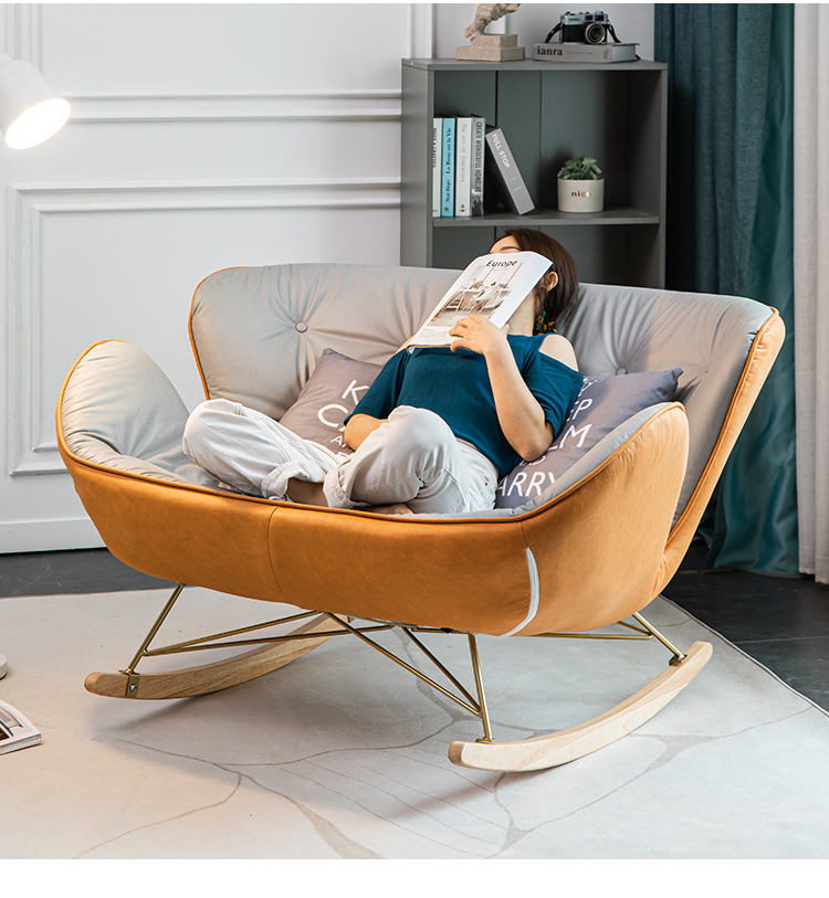 Double Rocking Chair Light Luxury Nordic Recliner Adult Living Room Home Italian Leisure Lazy Sofa Balcony Rocking Chair Double Rocking Chair Light Luxury Nordic Recliner Adult Living Room Home Italian Leisure Lazy Sofa Balcony Rocking Chair