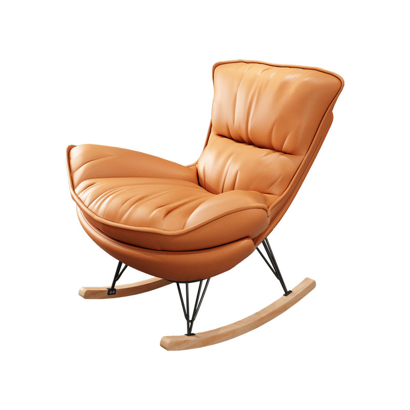 Rocking Chair Recliner Lazy Sofa Rocking Chair Office Xiaoyao Solid Wood Leisure Nap Elderly Chair Fashion Nordic