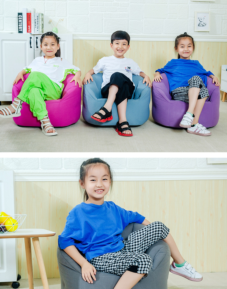 Single Fabric Lazy Sofa Children's Candy Color Cute Leisure Furniture Couch Lazy Sofa Single Fabric Lazy Sofa Children's Candy Color Cute Leisure Furniture Couch Lazy Sofa