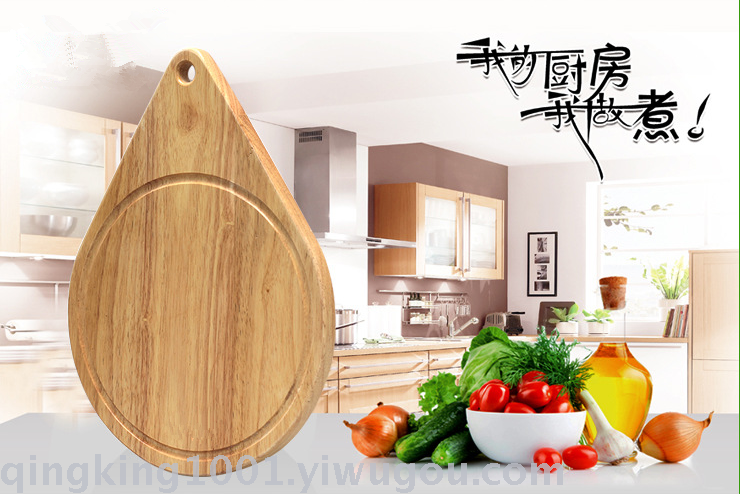 Imported rubber wood pizza pan fruit dish Salad Dessert fruit dish chopping board cutting knife plate cutting board