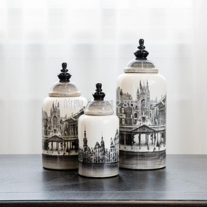 Innovation in ceramic decoration vase new Chinese arts and crafts